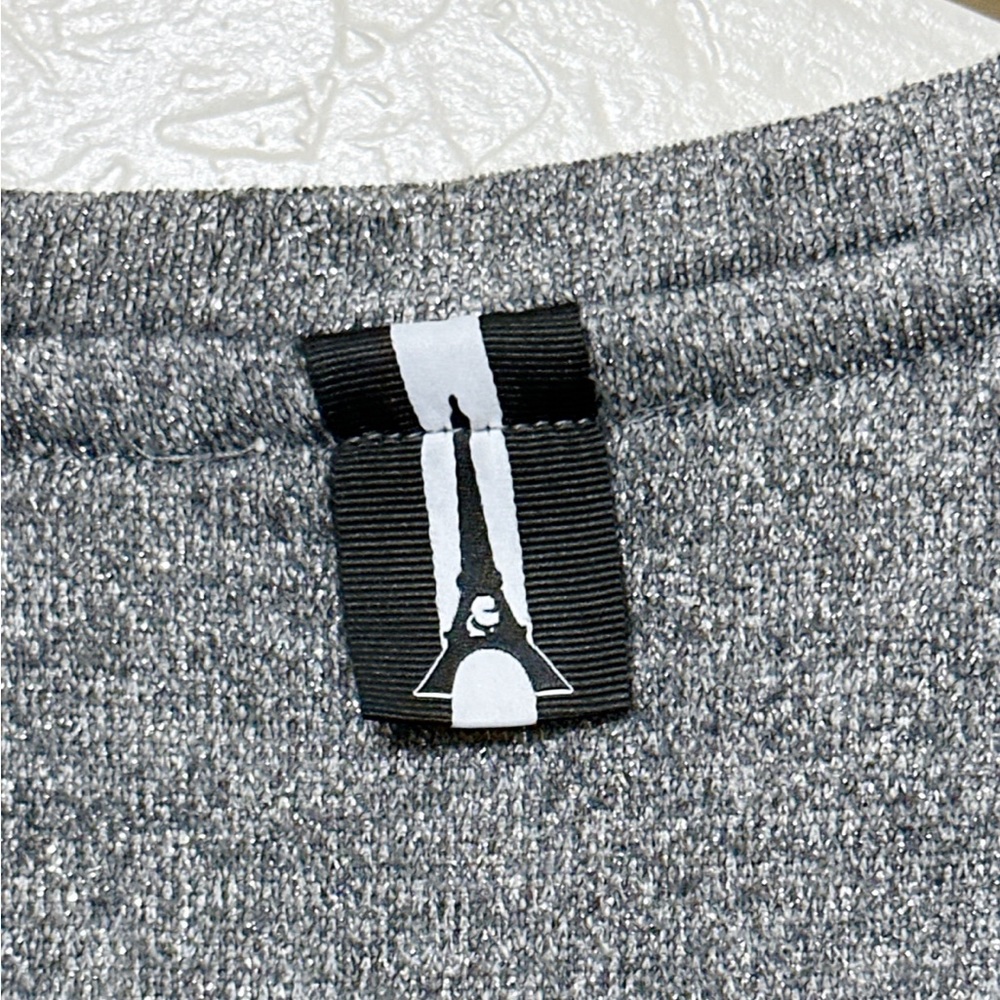 Karl Lagerfeld Textured Gray Top - Picture 7 of 7
